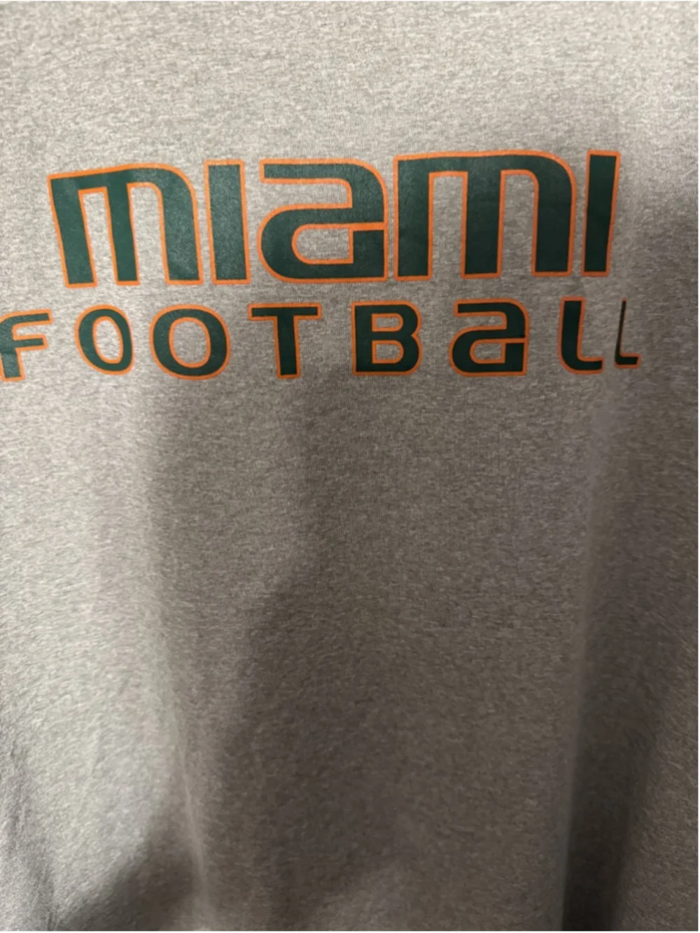 Miami Hurricanes Adidas T-Shirt Men's Size XL Gray